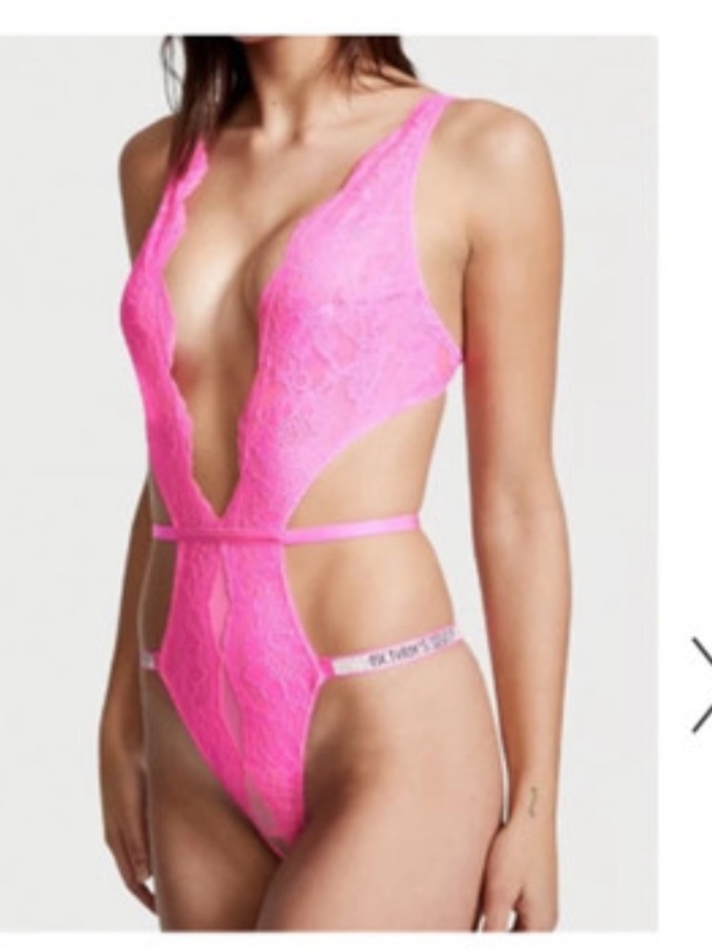 Pink Lace One-Piece Swimsuit